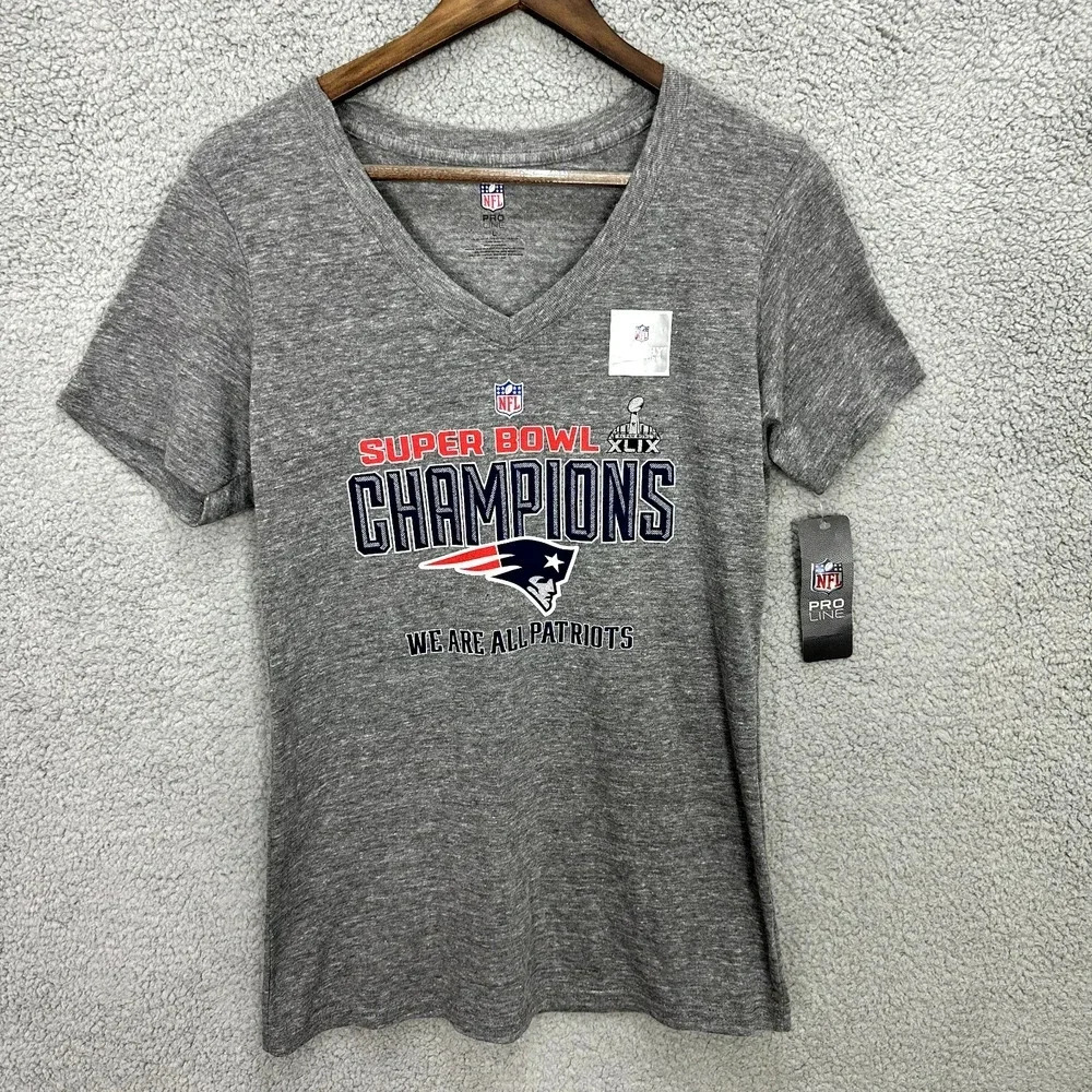 New England Patriots Shirt Womens Large NFL Pro Line Super Bowl Champions NWT